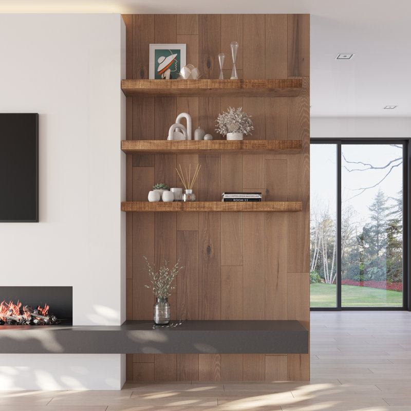 Dogberry Collections Solid Timber Floating Shelf STIMB2463DKCHNONE